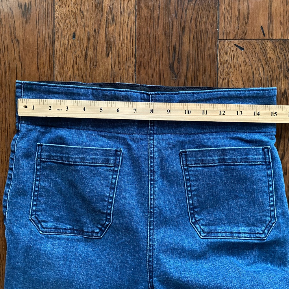 Show Me Your Mumu Farrah Pull On Trousers Jeans Deep End Large - Picture 6 of 10